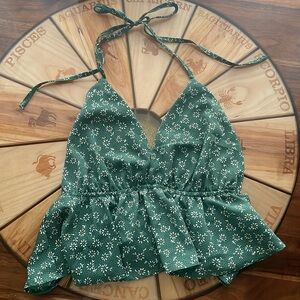 Floral halter top